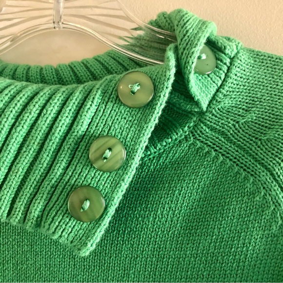 Vintage Y2K Karen Scott Kelly Green Buttoned Sweater - Picture 4 of 8